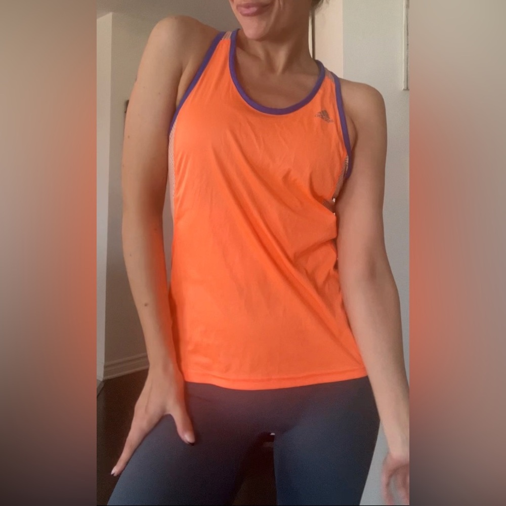 Like new Adidas Orange Sleeveless Relaxed Tank Top - Picture 1 of 12